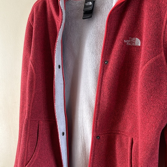 Northface snap/zip lined hoodie; size L - Picture 3 of 4